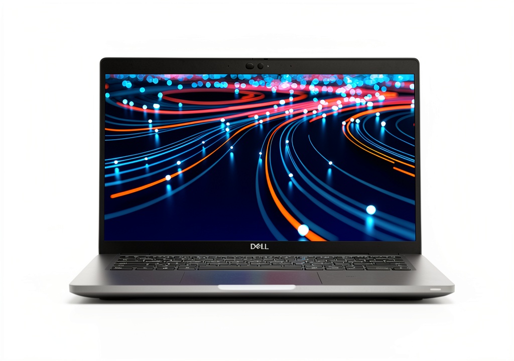 Dell Latitude 5420 laptop showing its sleek dark gray design and 14-inch display