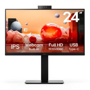 LG 24 Inch IPS Monitor with Webcam USB-C Connectivity-0