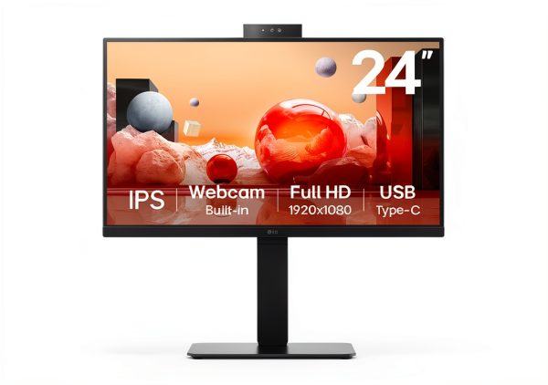 LG 24 Inch IPS Monitor with Webcam USB-C Connectivity-0