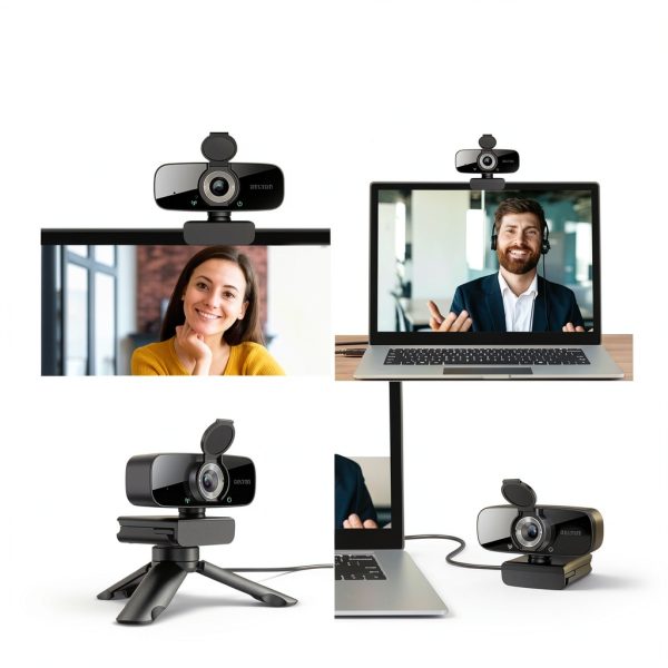 Delton Bluetooth Computer Headset Wireless 1080p Webcam-7