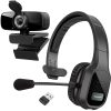 Delton Bluetooth Computer Headset Wireless 1080p Webcam-0