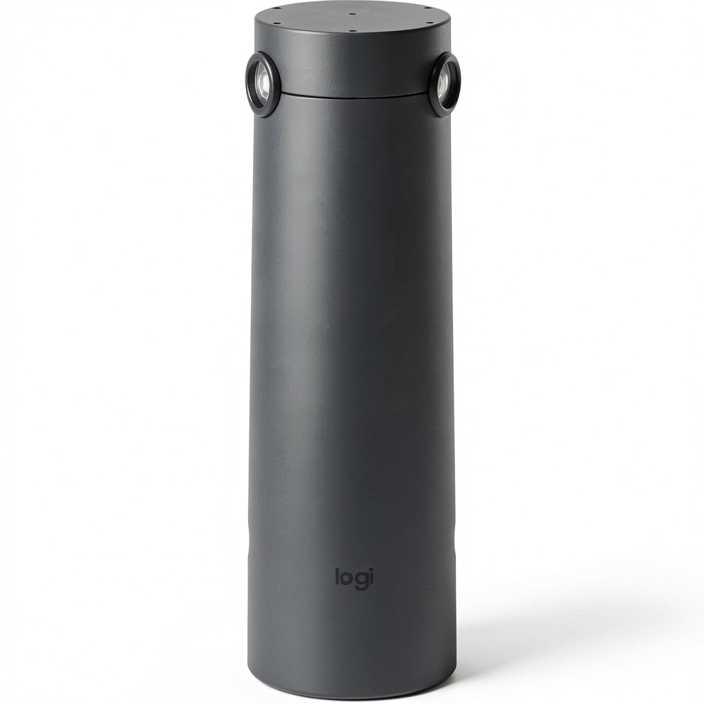 Logitech Sight Camera on a conference table with remote attendees visible on screen