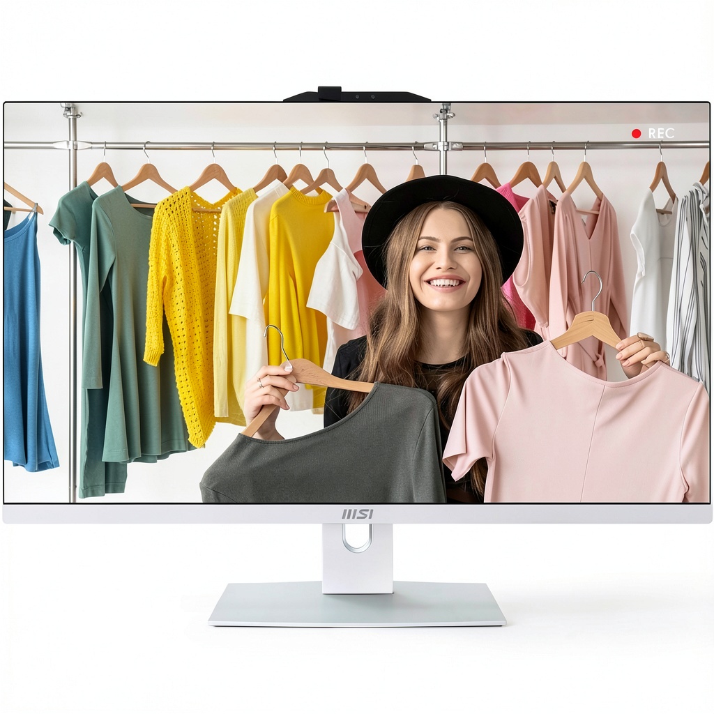 MSI Modern All-in-One PC setup in a home office