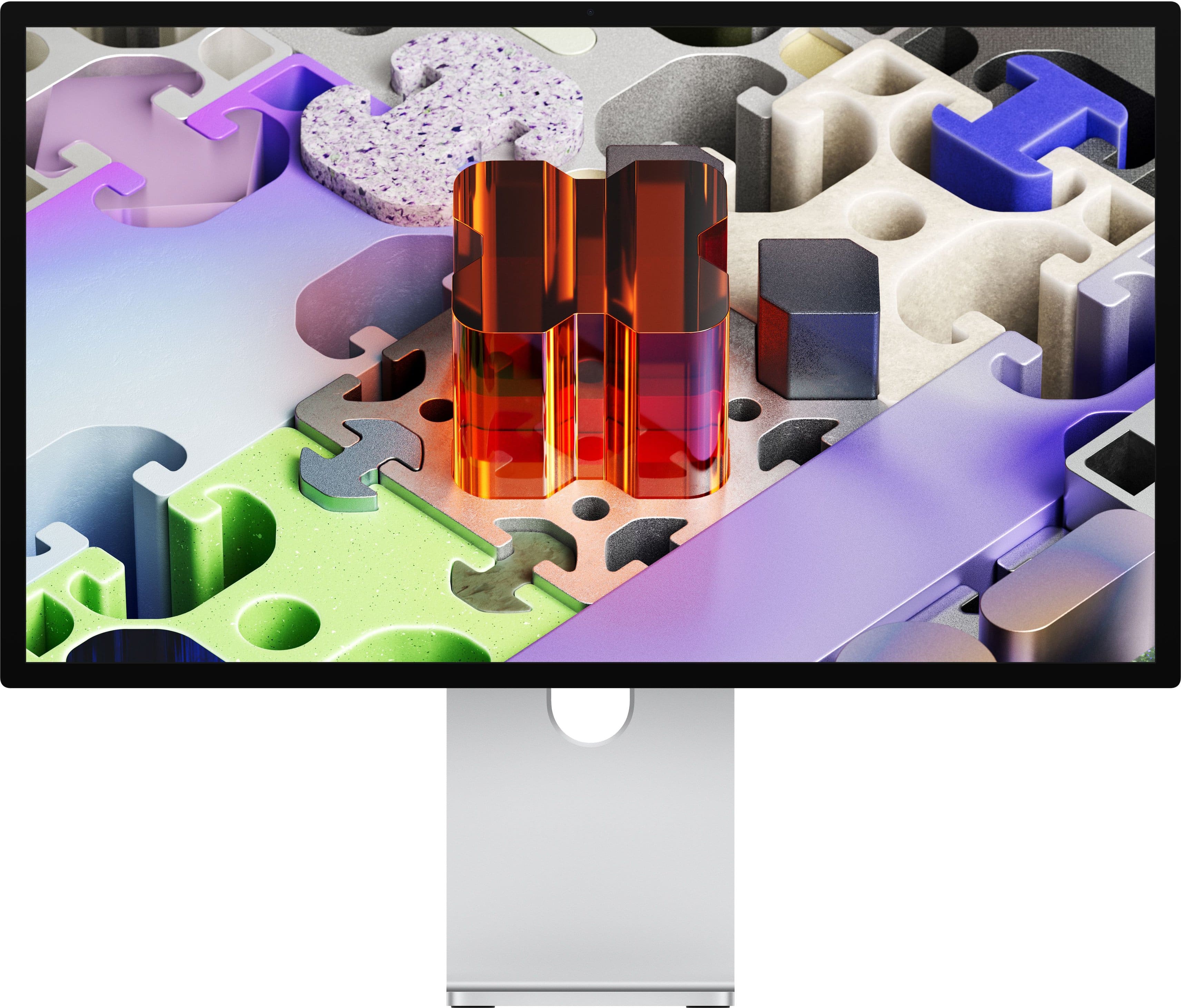 Apple Studio Display XDR showing vibrant colors on a desk