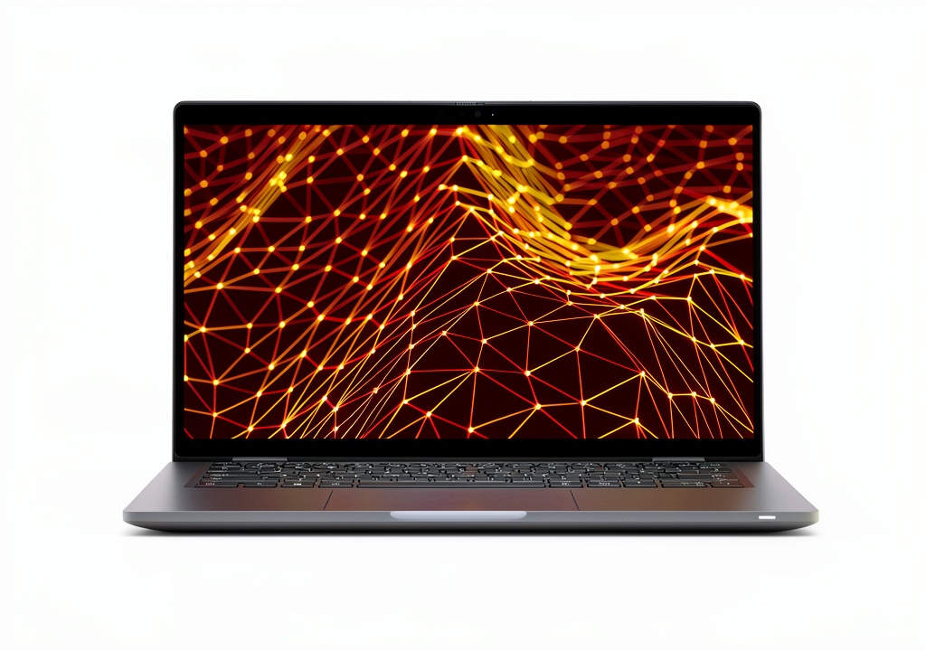 Dell Latitude 7430 laptop displaying a business application on its 14-inch FHD screen